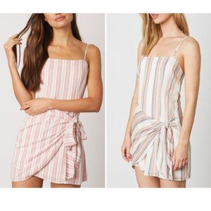 Cotton Candy LA Striped Wrap Shift Dress